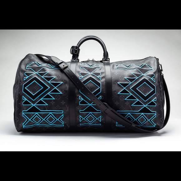 Custom Louis Vuitton Keepall 55 monogram eclipse - Picture 3 of 3